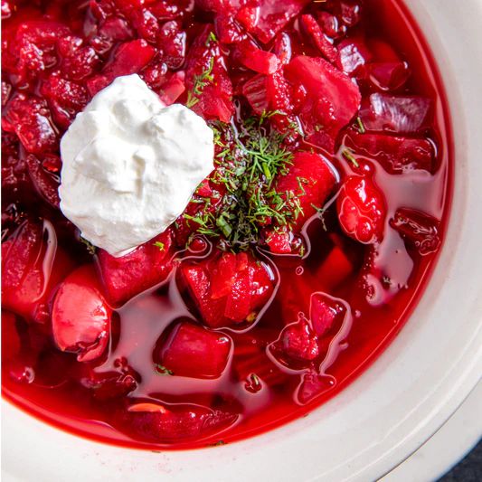 Ukrainian Meat Borscht | Ukrainian Borscht with Beef