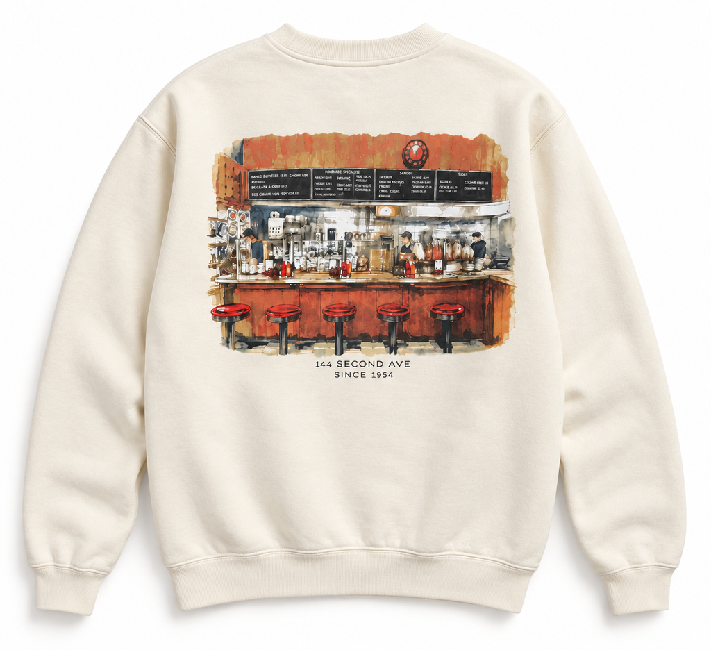 Veselka Watercolor 2nd Ave Crewneck