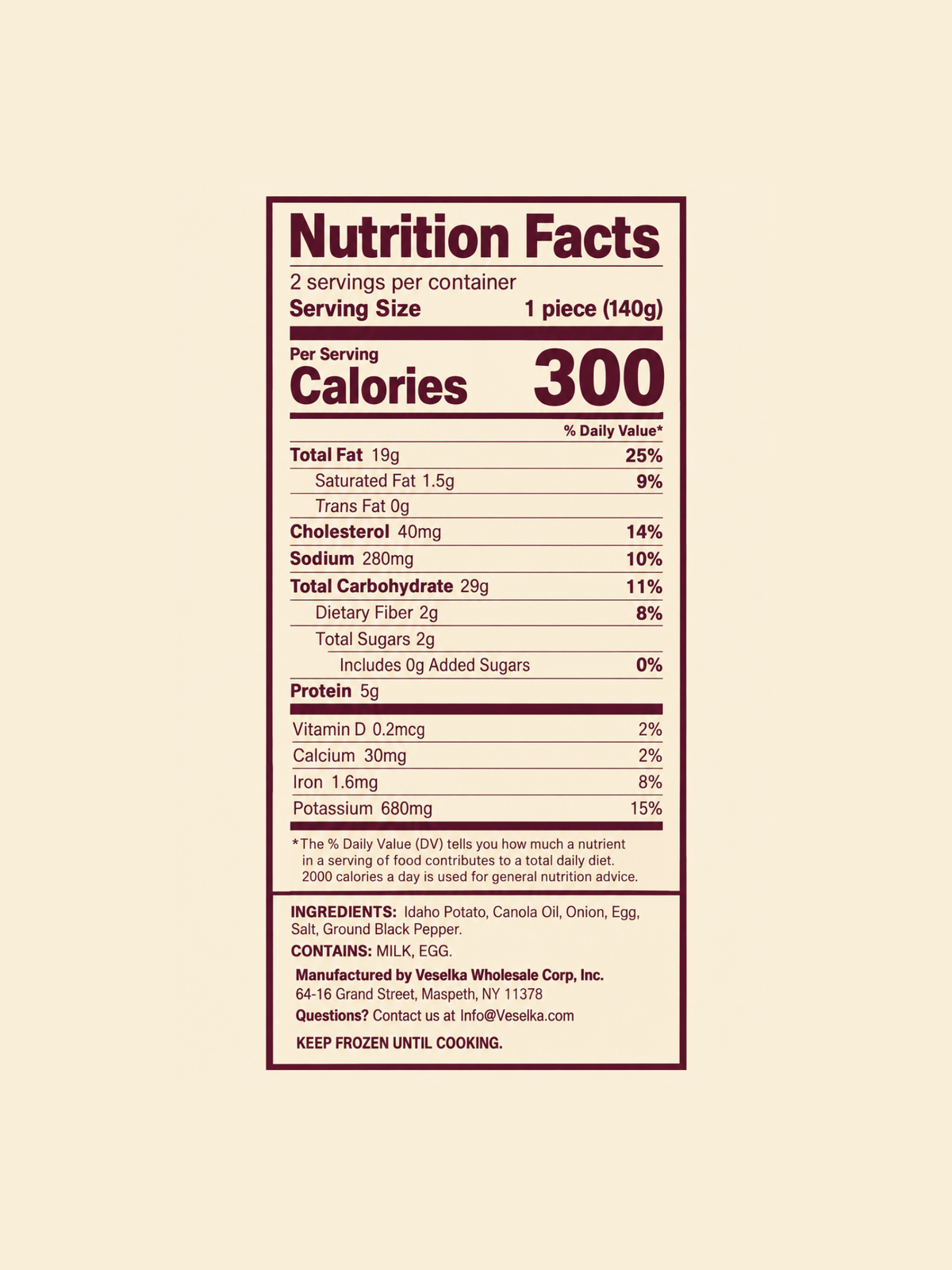 Potato Pancakes Add On (2pk)