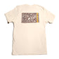 Back of Tony's X Veselka T-shirt with chocolate bar illustration